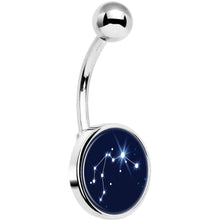 将图片加载到图库查看器，Zodiac Constellation Aquarius Belly Ring
