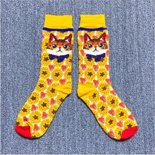 Load image into Gallery viewer, Occident Fashion Colorful Print Socks Women with Mushroom Spring Woman Socks Breathable Cotton Socks For Women

