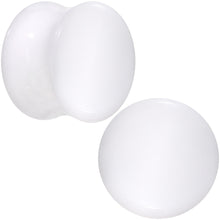 Load image into Gallery viewer, White UV Acrylic Saddle Plug Set 4mm to 25mm
