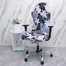 Load image into Gallery viewer, Office Computer Gaming Chair Covers Stretch Spandex Armchair Gamer Seat Cover Printed Household Racing Desk Rotating Slipcovers Soft Fit Universal Desk Rotating Chair Slipcovers, Removable Washable Anti-Dust Spandex Chair Protector Cover With Zipper
