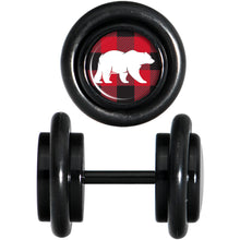 将图片加载到图库查看器，Red Black Plaid Polar Bear Black Cheater Plug Set
