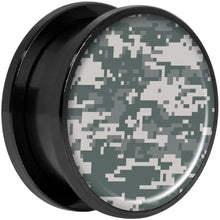Load image into Gallery viewer, Digital Camo Print Black Anodized Screw Fit Plug Set 20mm
