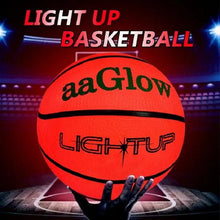 Load image into Gallery viewer, Orange Glowing No. 7 Fluorescent Basketball LED Luminous Cool Basketball Outdoor Indoor Game Training Sport Ball
