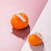 Load image into Gallery viewer, Orange Shaped Scented Candle Fruit Soy Wax Candle Smokeless Oil Aromatherapy Candle Cool Candles Shaped Candles Novelty Candle for Wedding Holiday Birthday Party Decor Aesthetic Candles for Women with Flower Fragrance
