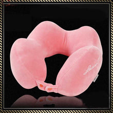将图片加载到图库查看器，Outdoor Neck Support Pillow Headrest Travel Folding Slow Rebound Journey Trip Cushion Memory Foam Travel Pillow Neck Pillow, Ideal for Airplane Travel Comfortable Lightweight Improved Support Design Machine Washable Cover Must Have Travel Accessories
