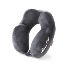 将图片加载到图库查看器，Outdoor Neck Support Pillow Headrest Travel Folding Slow Rebound Journey Trip Cushion Memory Foam Travel Pillow Neck Pillow, Ideal for Airplane Travel Comfortable Lightweight Improved Support Design Machine Washable Cover Must Have Travel Accessories
