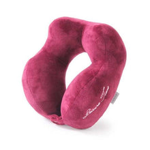 将图片加载到图库查看器，Outdoor Neck Support Pillow Headrest Travel Folding Slow Rebound Journey Trip Cushion Memory Foam Travel Pillow Neck Pillow, Ideal for Airplane Travel Comfortable Lightweight Improved Support Design Machine Washable Cover Must Have Travel Accessories
