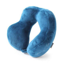 将图片加载到图库查看器，Outdoor Neck Support Pillow Headrest Travel Folding Slow Rebound Journey Trip Cushion Memory Foam Travel Pillow Neck Pillow, Ideal for Airplane Travel Comfortable Lightweight Improved Support Design Machine Washable Cover Must Have Travel Accessories
