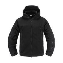将图片加载到图库查看器，Outdoor Tactical Fleece Jacket Lightweight Uniform Soft Casual Hooded Jacket Thermal Fleece Coat Jacket With Hood Outdoor Sport Hiking Camping Clothing Training Jackets Men Thermal Warm Autumn Clothing
