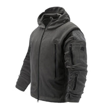 将图片加载到图库查看器，Outdoor Tactical Fleece Jacket Lightweight Uniform Soft Casual Hooded Jacket Thermal Fleece Coat Jacket With Hood Outdoor Sport Hiking Camping Clothing Training Jackets Men Thermal Warm Autumn Clothing
