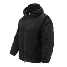 将图片加载到图库查看器，Outdoor Tactical Fleece Jacket Lightweight Uniform Soft Casual Hooded Jacket Thermal Fleece Coat Jacket With Hood Outdoor Sport Hiking Camping Clothing Training Jackets Men Thermal Warm Autumn Clothing
