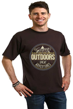 将图片加载到图库查看器，Outdoors Men's Bamboo Viscose/Organic Cotton Short Sleeve Graphic T-Shirt
