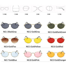 Load image into Gallery viewer, Oval Sunglasses Vintage Retro Sunglasses Designer Glasses for Women Men Oval Shape Sunglasses For Women/Men  Popular Luxury Round Shape  Sunglasses
