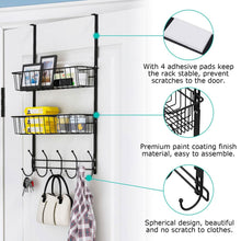 Load image into Gallery viewer, Over The Door Hooks Organizer
