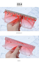 Load image into Gallery viewer, Oversize Square Crystal Sunglasses, Flat Top Oversized Sunglasses In Different Shades New Sun Wear Crystal Diamond Luxury Style Shades
