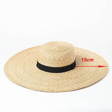 Load image into Gallery viewer, Oversized Big Modern Straw Hats For Women Summer Large Brim Sun Hat Luxury Beach Hat UV Protection Comfortable Hat For Party Summer Accessories
