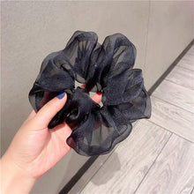 将图片加载到图库查看器，Oversized Scrunchies Organza Hair Ties Elastic Hair Band Women Girs Ponytail Holder Fashion Hair Ropes Ponytail Holder Hair Tie Ponytail Holder Accessories for Women Girls

