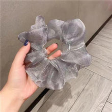 将图片加载到图库查看器，Oversized Scrunchies Organza Hair Ties Elastic Hair Band Women Girs Ponytail Holder Fashion Hair Ropes Ponytail Holder Hair Tie Ponytail Holder Accessories for Women Girls
