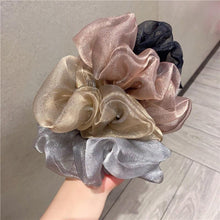 将图片加载到图库查看器，Oversized Scrunchies Organza Hair Ties Elastic Hair Band Women Girs Ponytail Holder Fashion Hair Ropes Ponytail Holder Hair Tie Ponytail Holder Accessories for Women Girls
