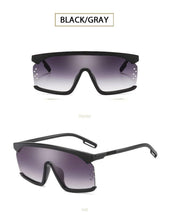 将图片加载到图库查看器，Oversized Shield Sunglasses for Women Men Square Rimless Fashion Shades Sunglasses For Women &amp; Men Elegant Shades For Women Popular Oversized Festival Trendy Sunglasses For Men &amp; Women
