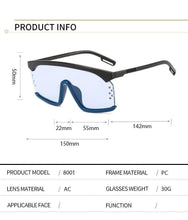 将图片加载到图库查看器，Oversized Shield Sunglasses for Women Men Square Rimless Fashion Shades Sunglasses For Women &amp; Men Elegant Shades For Women Popular Oversized Festival Trendy Sunglasses For Men &amp; Women
