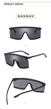 将图片加载到图库查看器，Oversized Shield Sunglasses for Women Men Square Rimless Fashion Shades Sunglasses For Women &amp; Men Elegant Shades For Women Popular Oversized Festival Trendy Sunglasses For Men &amp; Women

