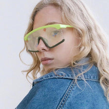 将图片加载到图库查看器，Oversized Shield Sunglasses for Women Men Square Rimless Fashion Shades Sunglasses For Women &amp; Men Elegant Shades For Women Popular Oversized Festival Trendy Sunglasses For Men &amp; Women
