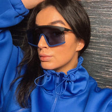 将图片加载到图库查看器，Oversized Shield Sunglasses for Women Men Square Rimless Fashion Shades Sunglasses For Women &amp; Men Elegant Shades For Women Popular Oversized Festival Trendy Sunglasses For Men &amp; Women
