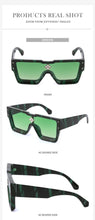 将图片加载到图库查看器，Oversized Square Rimless Shades UV400 Shape Sunglasses For Women New Fashionable New Big Frame Sun Glasses for Female New Latest Attractive Large Flat Top Eyewear For  Unisex
