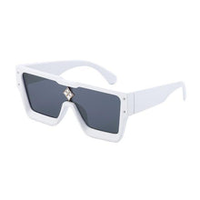 将图片加载到图库查看器，Oversized Square Rimless Shades UV400 Shape Sunglasses For Women New Fashionable New Big Frame Sun Glasses for Female New Latest Attractive Large Flat Top Eyewear For  Unisex
