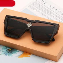 Load image into Gallery viewer, Oversized Square Shape Sunglasses For Women &amp; Men New  Luxury Design Sun Glasses For Female New Fashionable  Large Frame Silver Mirror Eyewear
