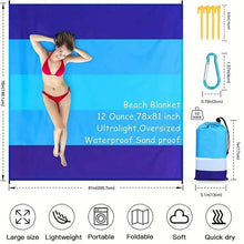 Load image into Gallery viewer, Oversized Waterproof Beach Blanket
