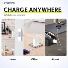 Load image into Gallery viewer, Overtime Dual Port USB A and USB C 38W Fast Charging Power Adapter
