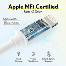 将图片加载到图库查看器，Overtime iPhone MFI Certified 10ft USB-C to Lightning Charging Cable
