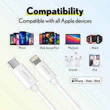 Load image into Gallery viewer, Overtime iPhone MFI Certified 6ft Smart USB-C to Lightning Cable
