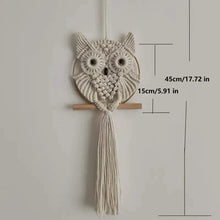Load image into Gallery viewer, Owl Macrame Home Tapestry Boho Tapestry Wall Hanging
