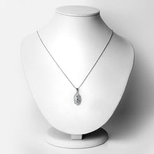 Load image into Gallery viewer, 0.48 Carat Genuine Aquamarine and White Topaz .925 Sterling Silver Pendant
