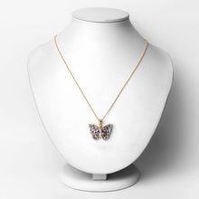 Load image into Gallery viewer, 1.75 Carat Genuine Tanzanite and White Zircon .925 Sterling Silver Pendant
