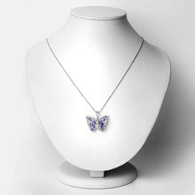 Load image into Gallery viewer, 1.75 Carat Genuine Tanzanite and White Zircon .925 Sterling Silver Pendant
