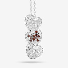 Load image into Gallery viewer, 0.45 Carat Genuine Red Diamond and White Diamond .925 Sterling Silver Pendant
