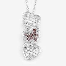 Load image into Gallery viewer, 0.45 Carat Genuine Red Diamond and White Diamond .925 Sterling Silver Pendant
