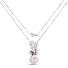 Load image into Gallery viewer, 0.45 Carat Genuine Red Diamond and White Diamond .925 Sterling Silver Pendant
