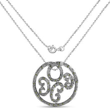 Load image into Gallery viewer, 0.22 Carat Genuine Green Diamond .925 Sterling Silver Pendant
