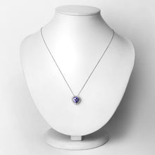 将图片加载到图库查看器，3.25 Carat Genuine Tanzanite and White Diamond 14K White Gold Pendant
