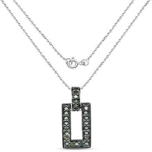 Load image into Gallery viewer, 0.36 Carat Genuine Green Diamond .925 Sterling Silver Pendant
