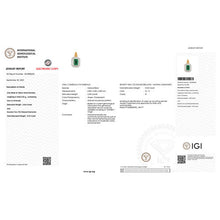 Load image into Gallery viewer, IGI Certified 2.37 Carat Genuine Zambian Emerald and White Diamond 14K Yellow &amp; White Gold Pendant
