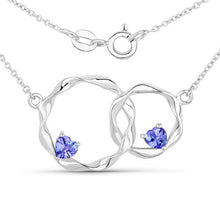 Load image into Gallery viewer, 0.38 Carat Genuine Tanzanite .925 Sterling Silver Pendant
