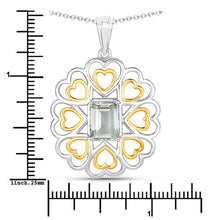 Load image into Gallery viewer, 2.10 Carat Genuine Green Amethyst .925 Sterling Silver Pendant
