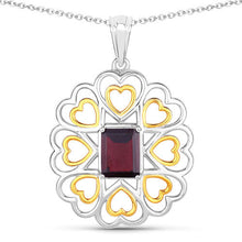 将图片加载到图库查看器，2.55 Carat Genuine Garnet .925 Sterling Silver Pendant
