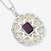 将图片加载到图库查看器，2.55 Carat Genuine Garnet .925 Sterling Silver Pendant
